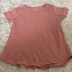 Pink and white striped shirt